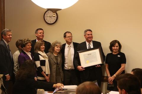 Chris Allen and Bill Pattillo receiving the Gideon Award